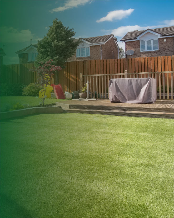 neat garden lawn after receiving lawn treatment