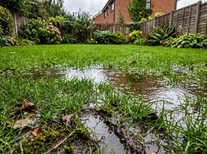 Waterlogged Lawn